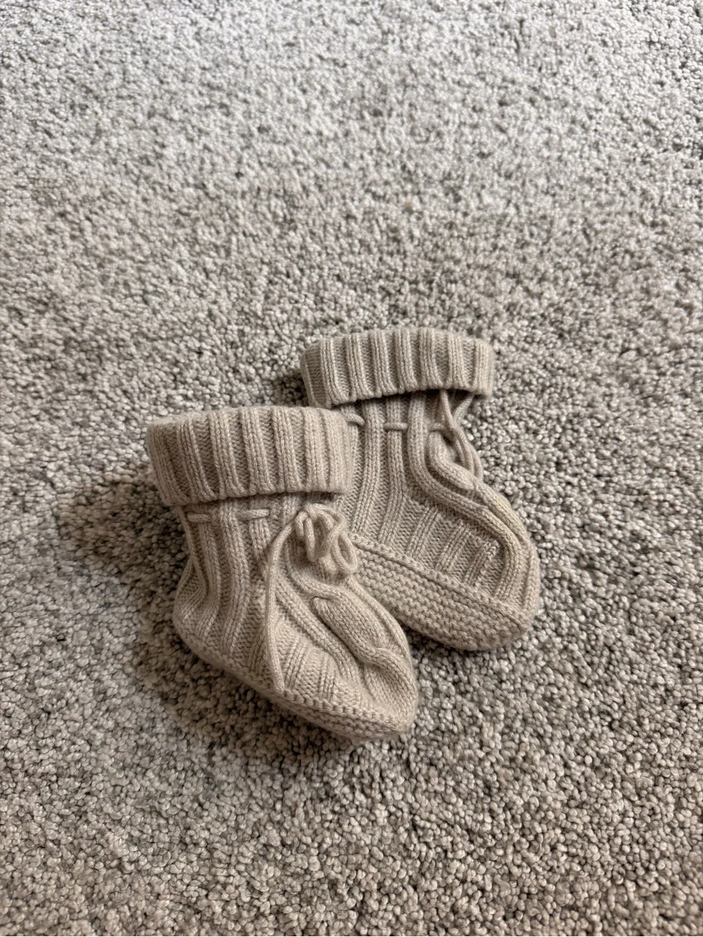 Ralph Lauren cashmere Cozy Knit Baby Booties - gray